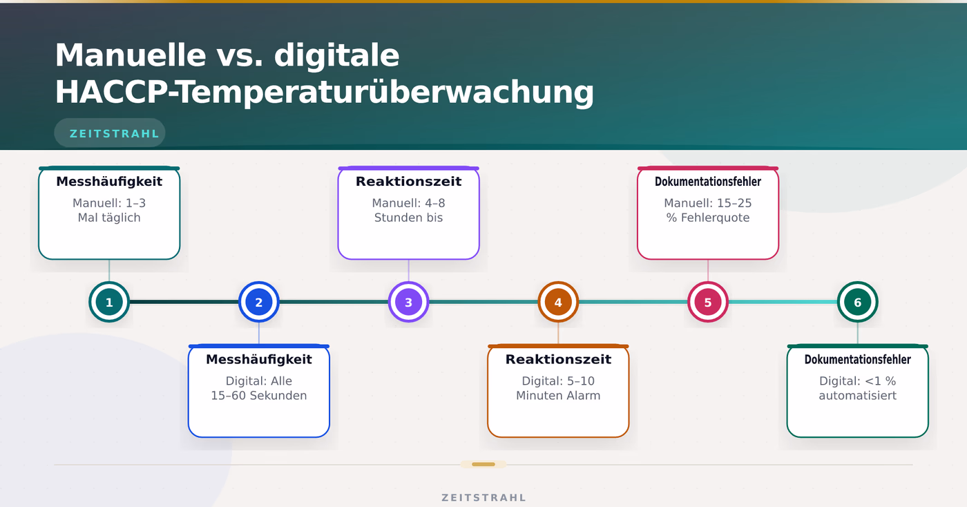 Manuelle vs. digitale HACCP-Temperaturüberwachung – HACCP Temperaturüberwachung Lebensmittel